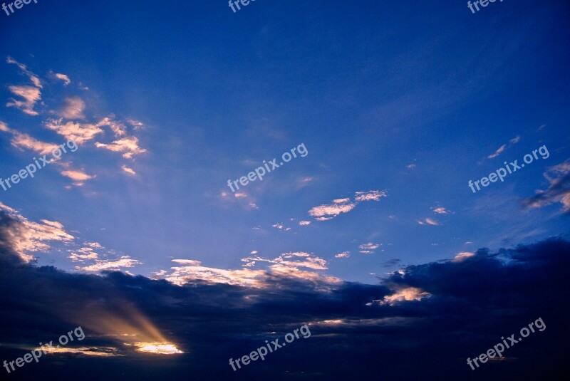 Arizona Sunrise Sky Mountains Landscape