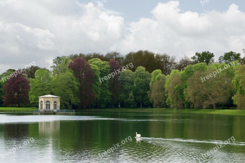 Castle Fontainebleau Schlossgarten Pond Garden