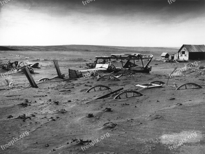 Buried Devastated Devastation Sandstorm Dust Bowl