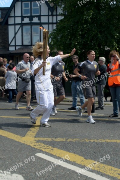 Torch Fire Flame Runner Olympic Games