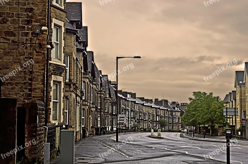 Street City England Architecture Morning