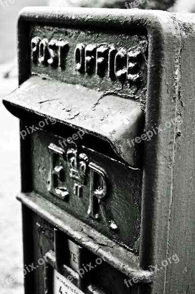 Mailbox Old Black White Charles University