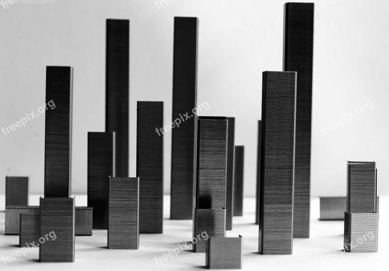 City Abstract Model Black White