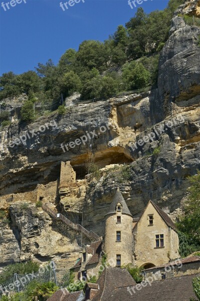 Dordogne Cave Dwellers Troglodytes Rock Roque Gageac