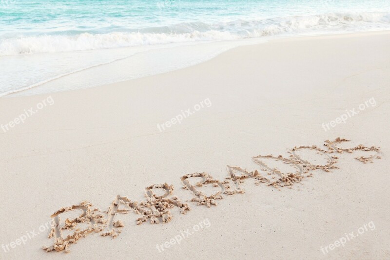 Barbados Word Text Handwriting Hand-drawn