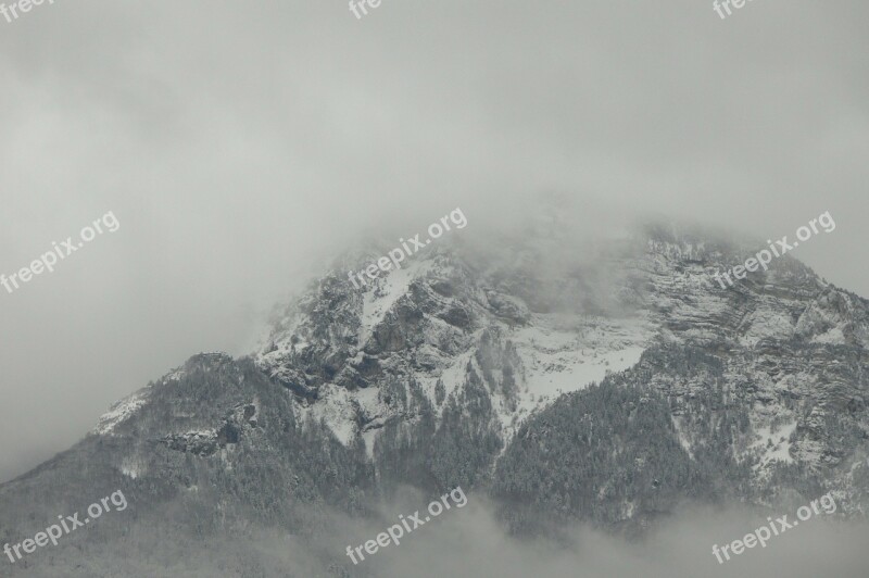 Mountain Cold Snow Winter Mist