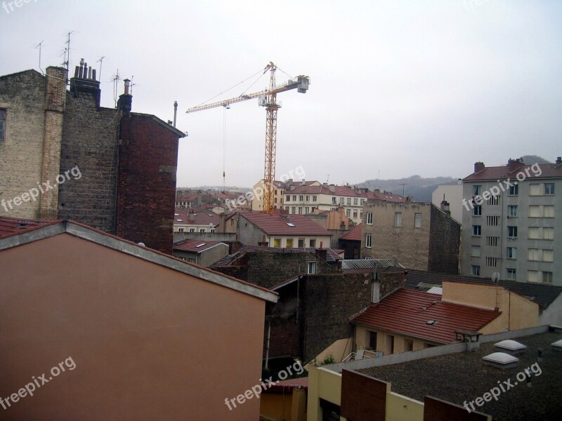 Saint Etienne City Crane District Buildings