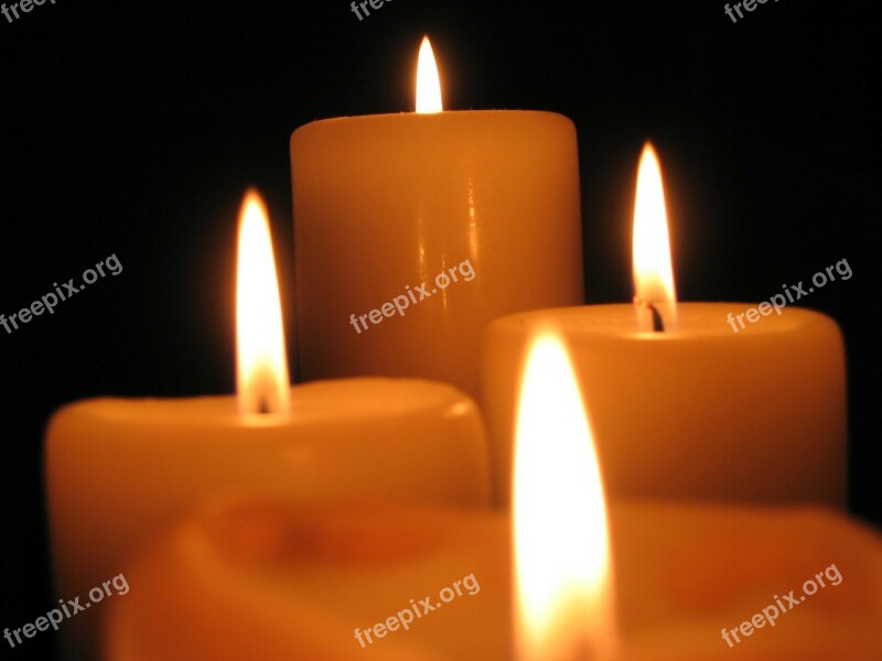 Candle Night Warm Flame Heat