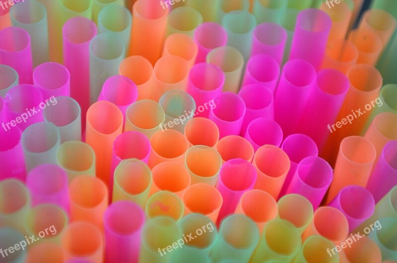 Straws Background Color Drink Gadgets