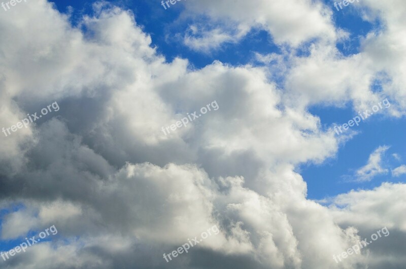 Sky Blue Cloud Clouds White