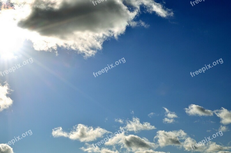 Sky Clouds Nature Background Cloudy