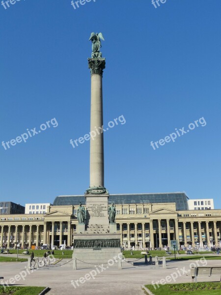 Stuttgart Schlossplatzfest Pillar Angel Statue