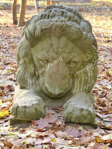 Lion Stone Stone Sculpture Park Statue