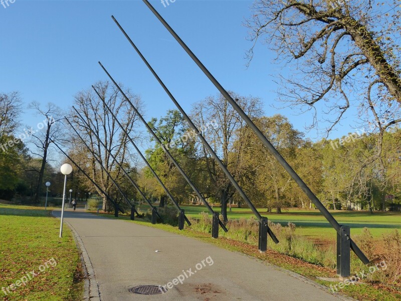 Stuttgart Park Castle Park Sculpture Rods