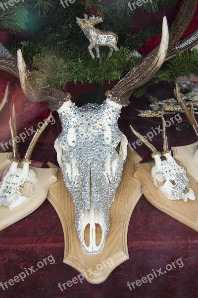 Deer Antler Decorated Swarovski Beads Crystal Rhinestone