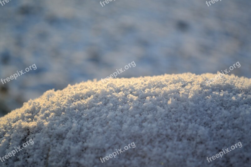 Snow Macro Winter Frost Texture