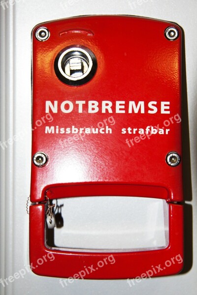 Emergency Brake Technical Device Immediate Braking Avert Danger Rail S Bahn