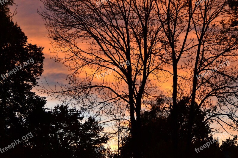 Afterglow Sunset Evening Sky Sun Ennstal