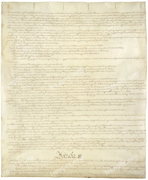 Constitution United States Usa America September 17 1787