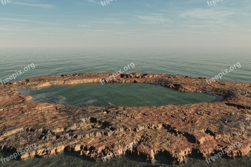 Sea Ocean Water Mountain Rock