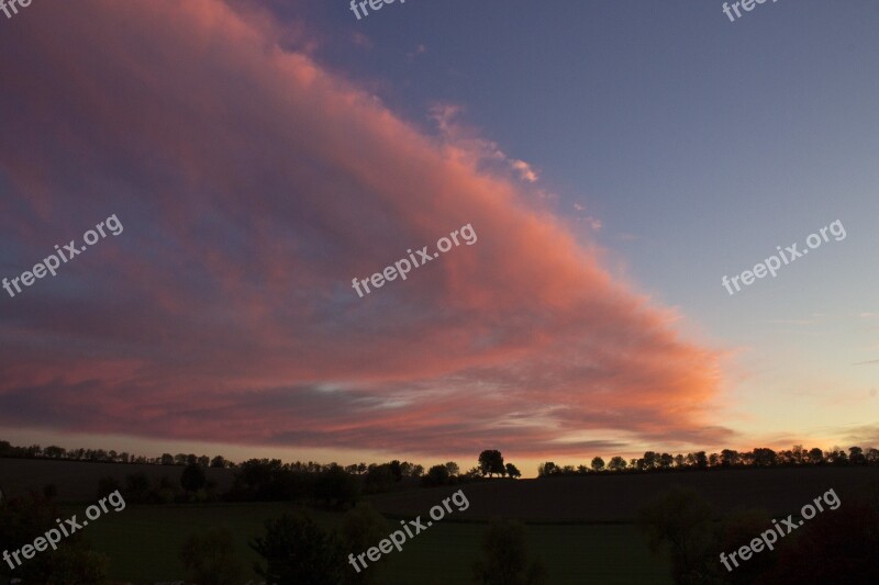 Cloud Clouds Evening Twilight Abendstimmung