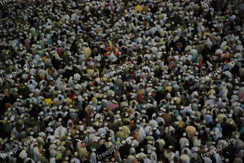 Hajj People Group Persons Crowd