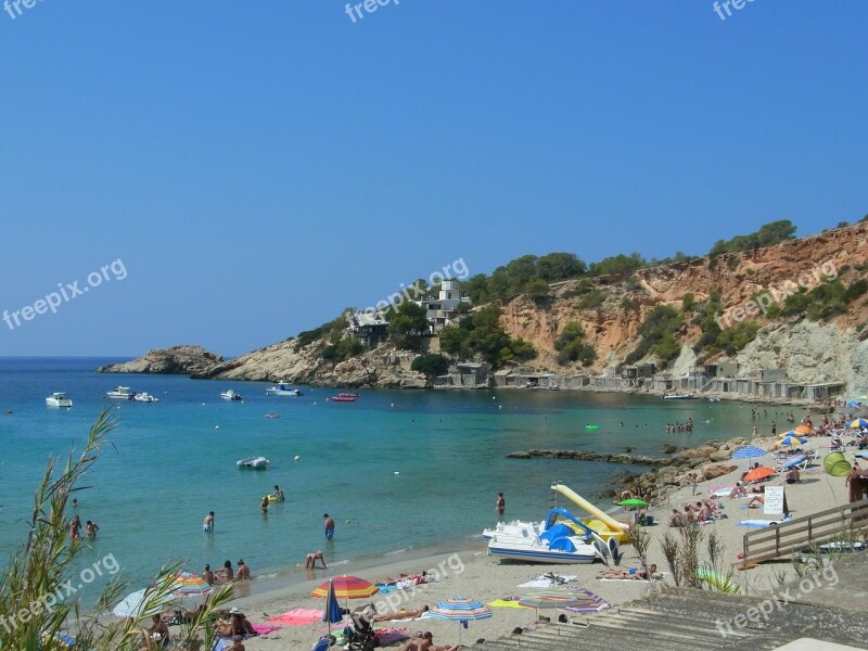 Ibiza Island Spain Mediterranean Beach Of The Mediterranean