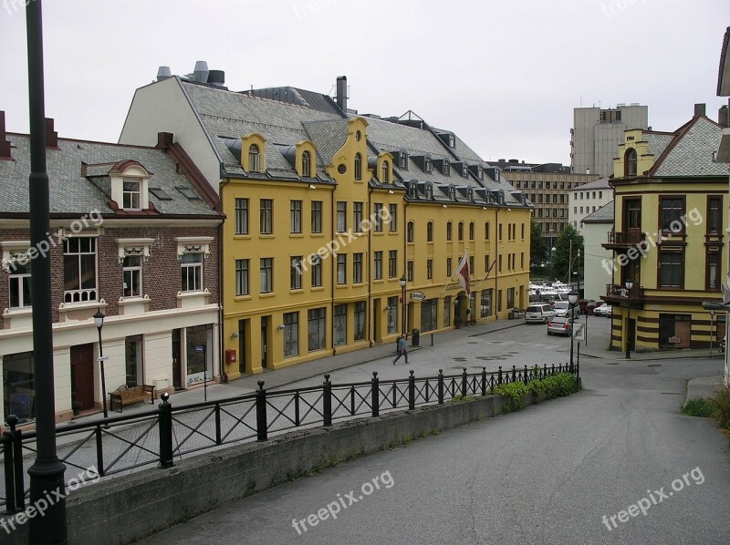 Alensund Channels Grey Sky Norway Free Photos