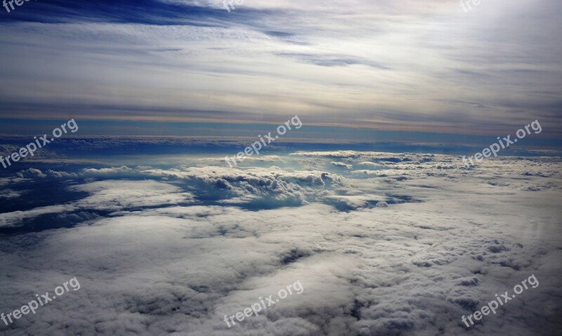 Aircraft Cloud Clouds Sun Sky