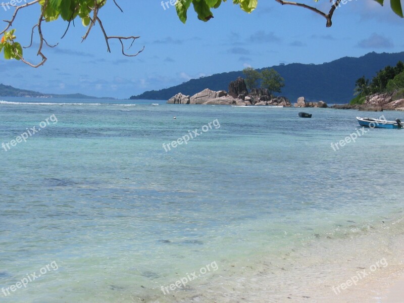 Beach Beautiful Beach Seychelles Water Tropical