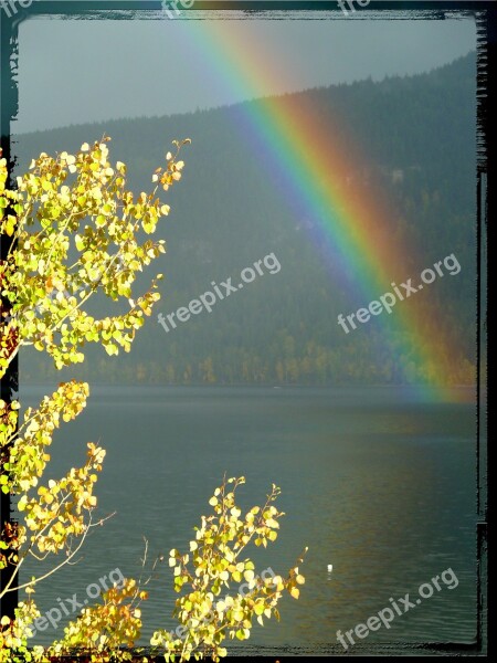 Rainbow Thunderstorm Weather Rain Frame