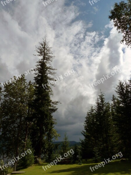 Thunderstorm Towering Cumulus Clouds Windy Landscape