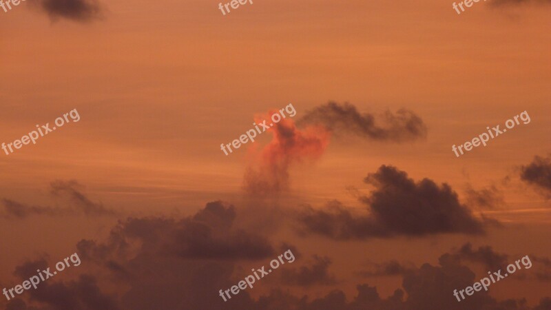 Sunset Morgenrot Sky Clouds Sunrise