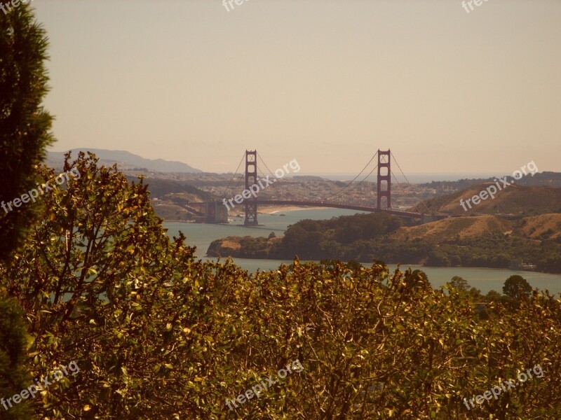 San Francisco Golden Gate Bridge Sights Free Photos