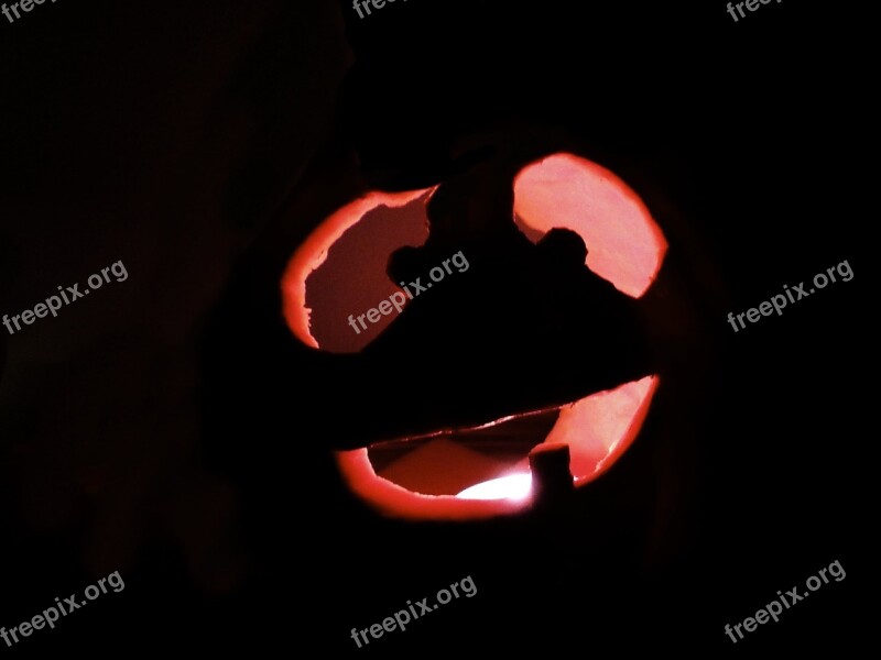 Pumpkin Dark Halloween Autumn Candlelight