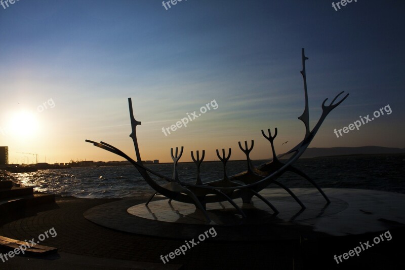 Solar Voyager Iceland Sunset Landscape Boat