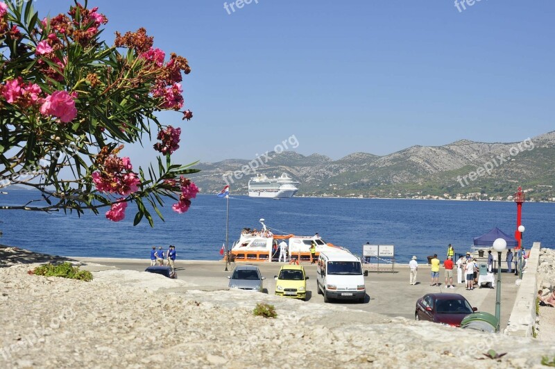 Korcula Croatia Sea Boat Adriatic Sea