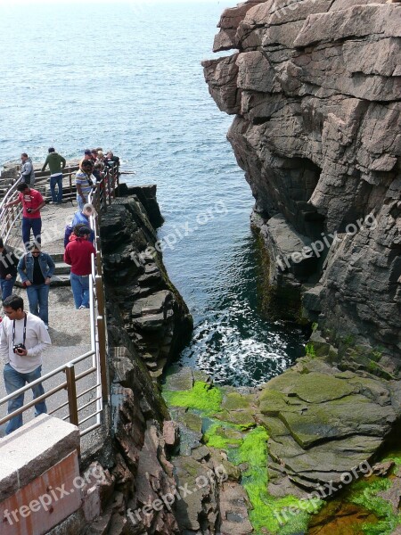 Thunder Hole Acadia National Park Massachusetts Usa Shoreline