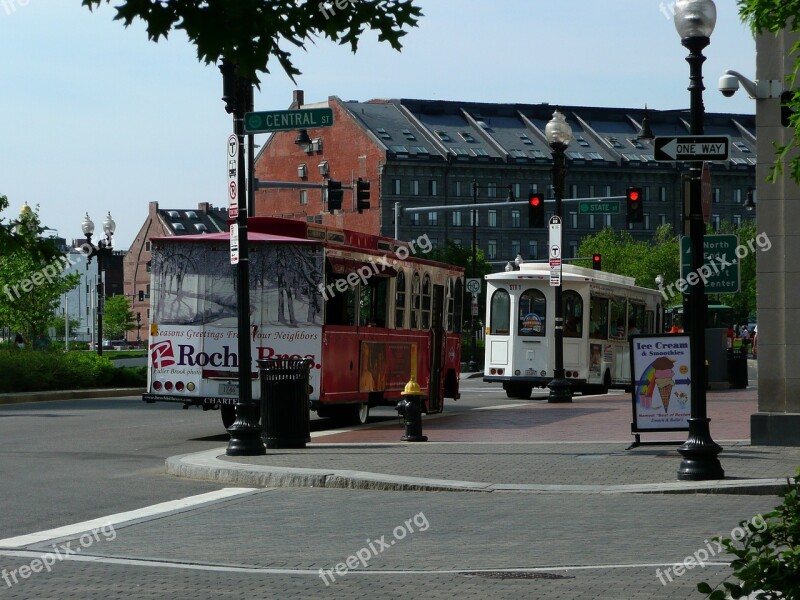 Trolly Bus Transportation Sight Seeing Boston Massachusetts