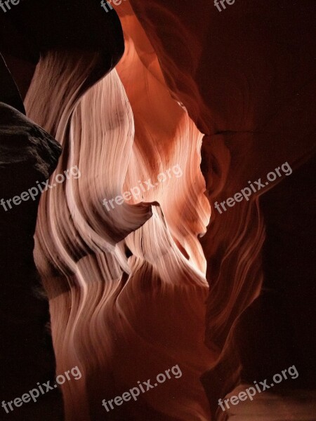 Upper Antelope Slot Canyon Page Arizona Usa Sandstone