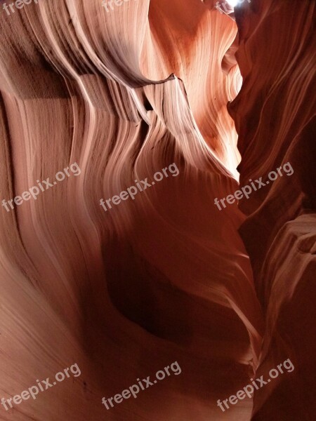 Upper Antelope Slot Canyon Page Arizona Usa Sandstone