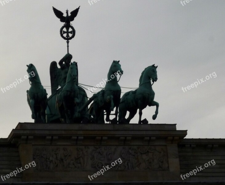 Berlin Brandenburg Gate Quadriga Landmark Free Photos