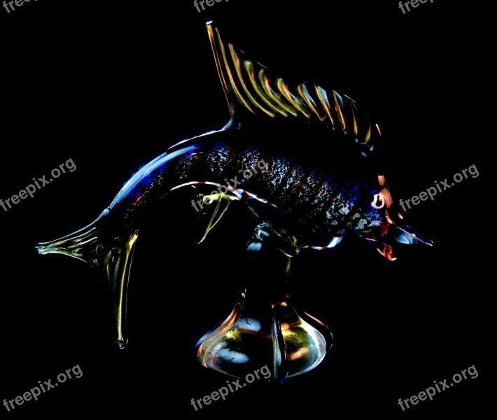 Fish Venetian Glass Souvenir Chotskie Reflection