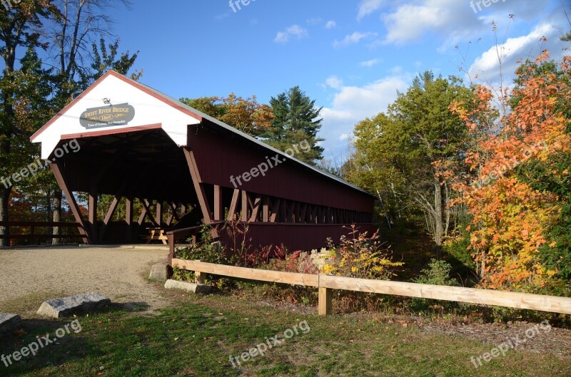 New Hampshire Bridge Covered Bridge Historic Wooden