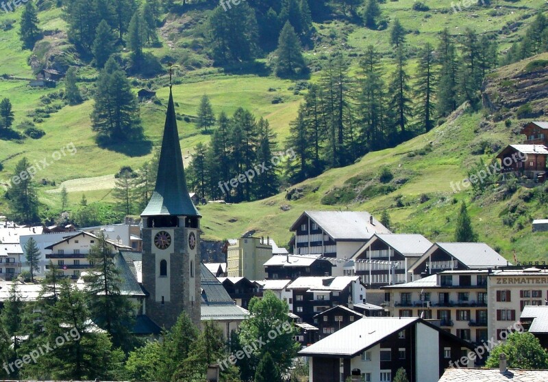 Zermatt Switzerland Matterhorn Alps Village