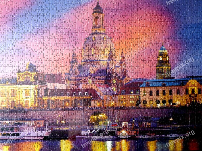 Puzzle Special Dresden Elbe Frauenkirche