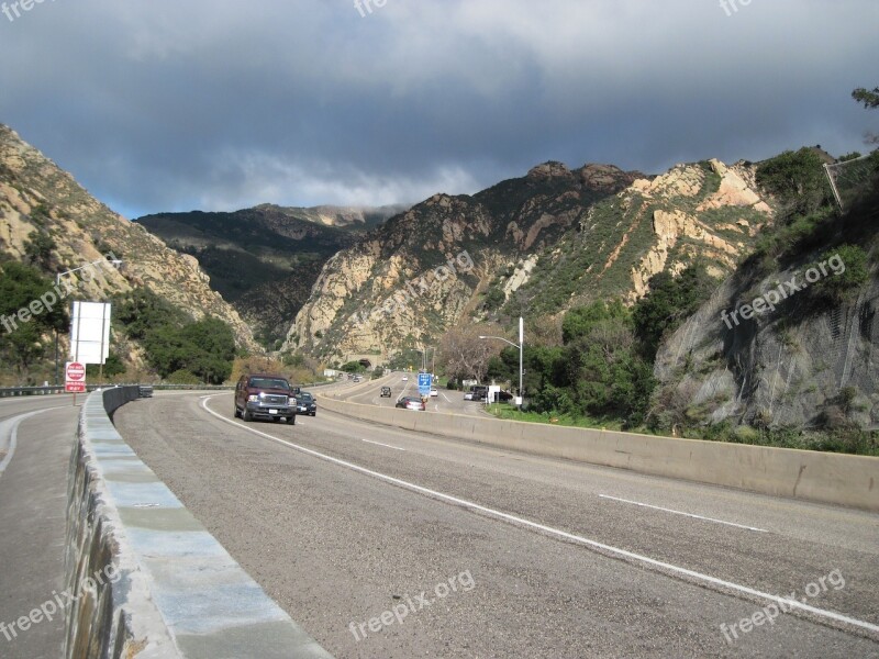 Gaviota Pass Road Tunnel Freeway Nature