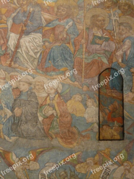 Fresco The Most Recent Court Ulm Cathedral Mural Door