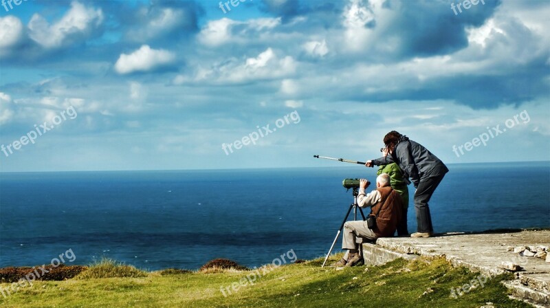 Binoculars Search View Sky People