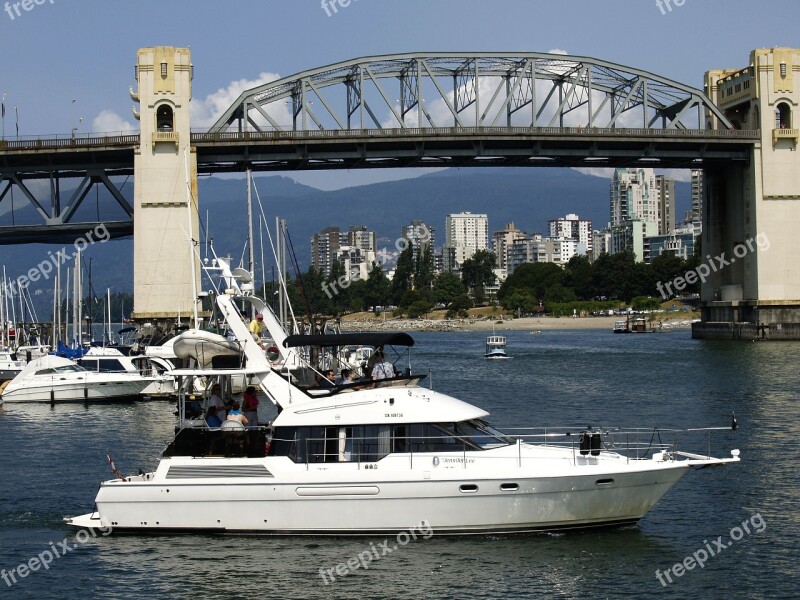 Vehicular Bridge Burrard Street Bridge Old Bridge False Creek Vancouver